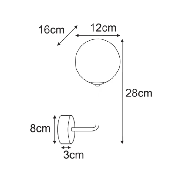 Kaja Jukon 1L applique murale G9 H 28,0cm