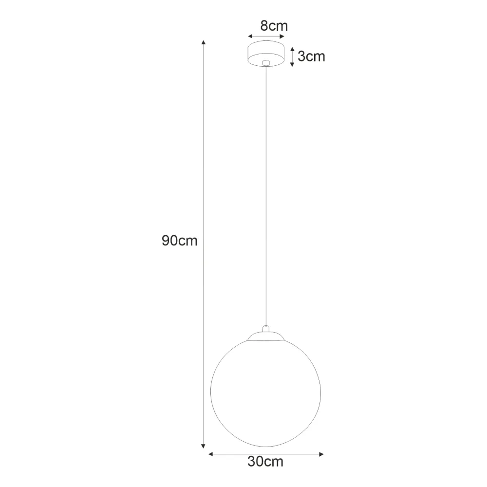 Kaja Lumia 1L suspension E27 H 90,0cm