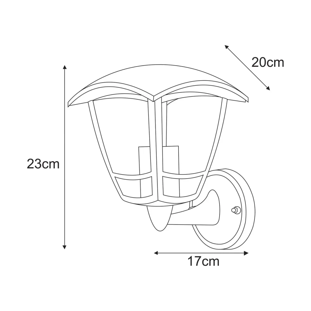 Kaja Napoli 1L applique d'extérieur E27 H 23,0cm
