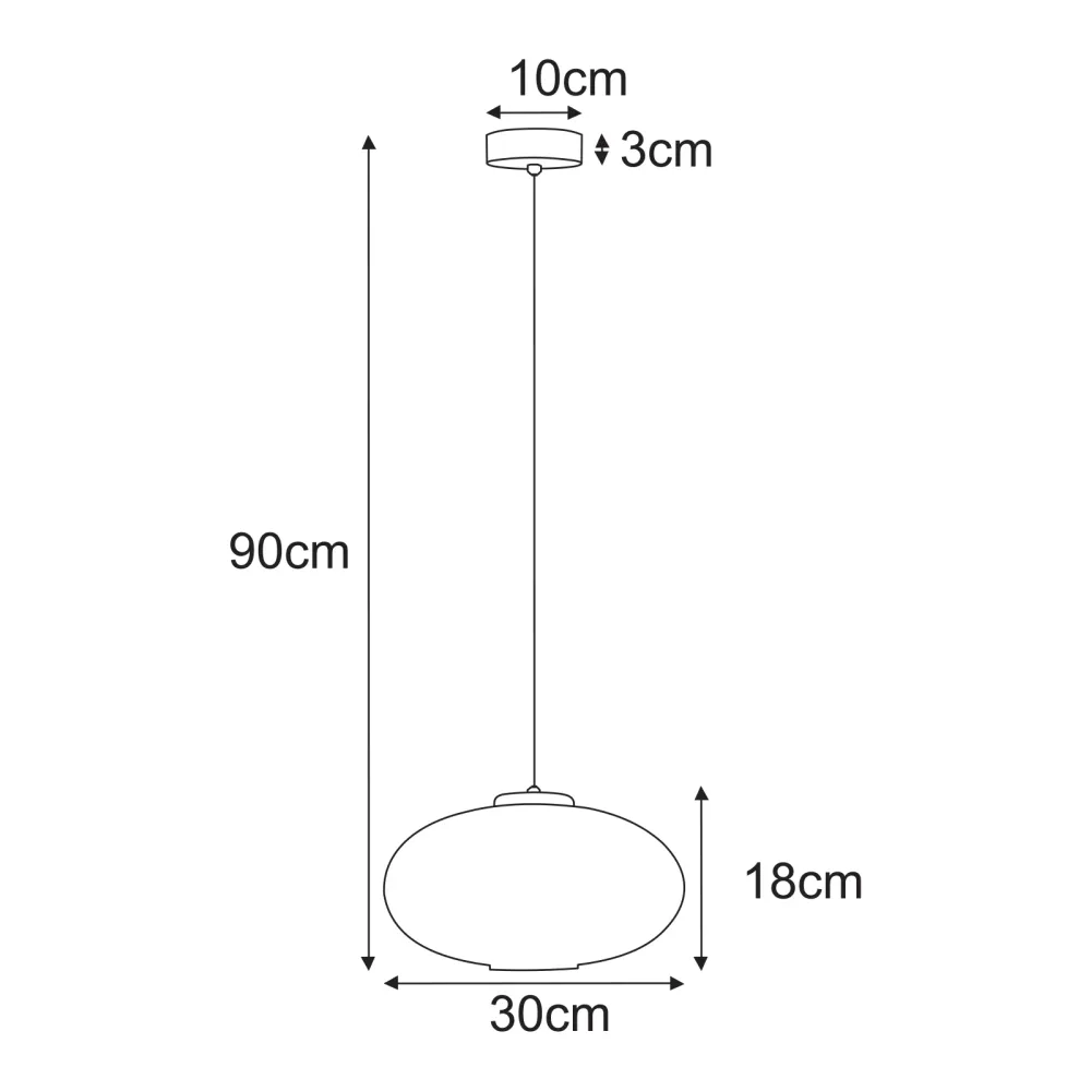 Kaja Peso 1L suspension E27 H 90,0cm White