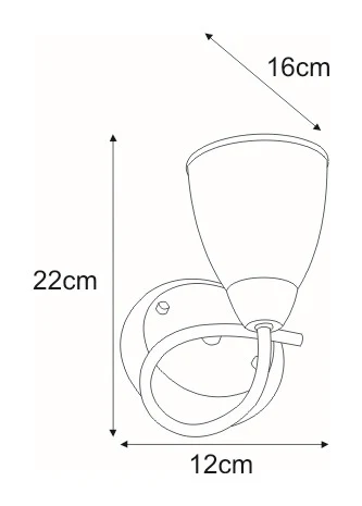 Kaja Plato 1L applique murale E14 H 22,0cm