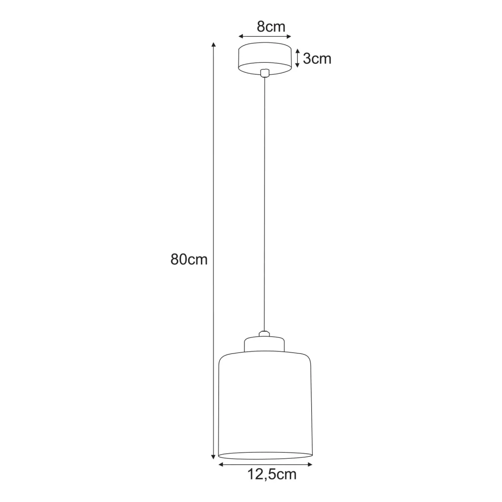 Kaja Vanes 1L suspension E27 H 80,0cm