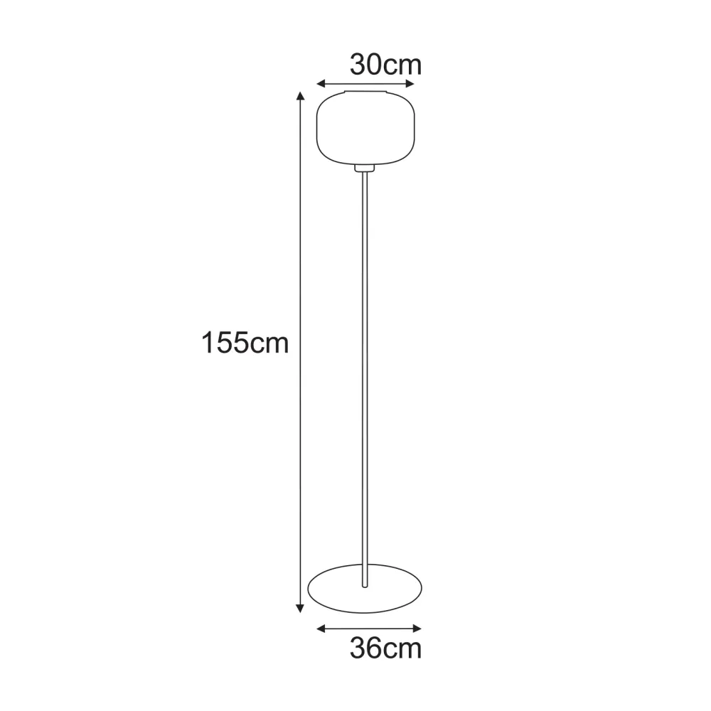 Lampadaire Kaja Clark 1L E27 H 155,0cm