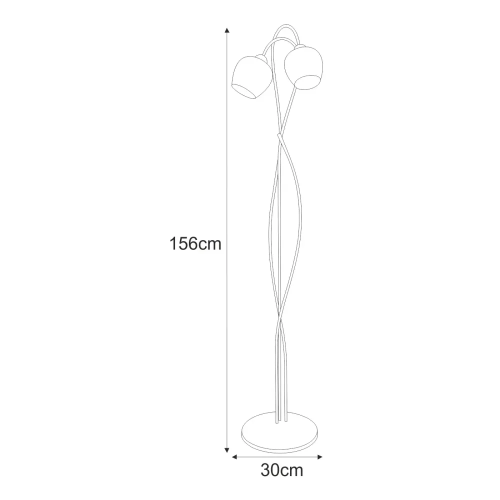 Lampadaire Kaja Sara 2L E27 H 156,0cm