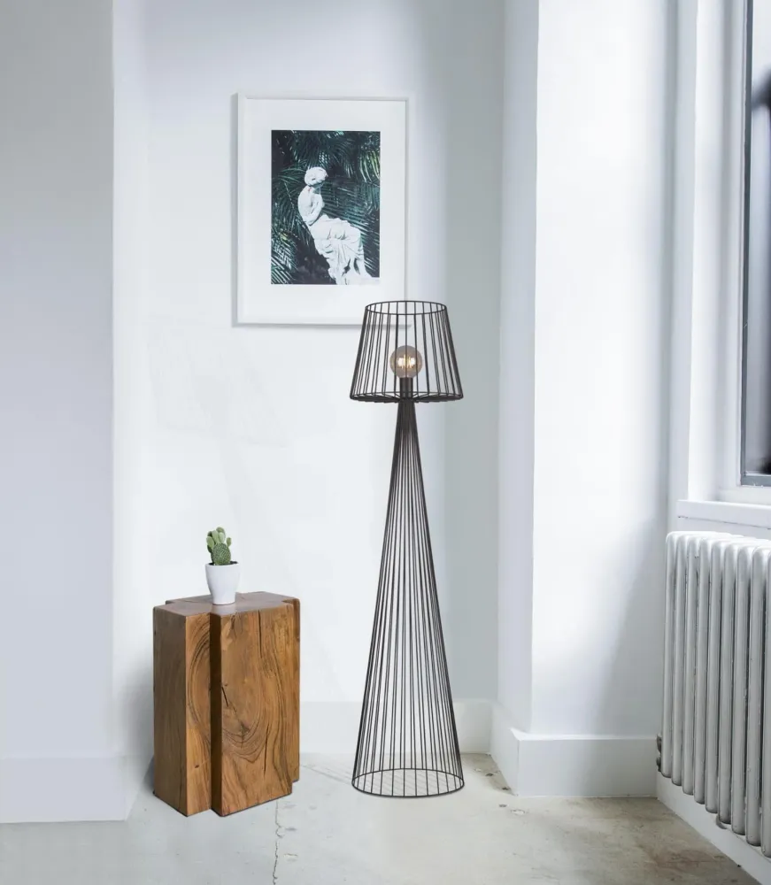 Lampadaire Kaja Soul Black 1L, douille E27, hauteur 148 cm