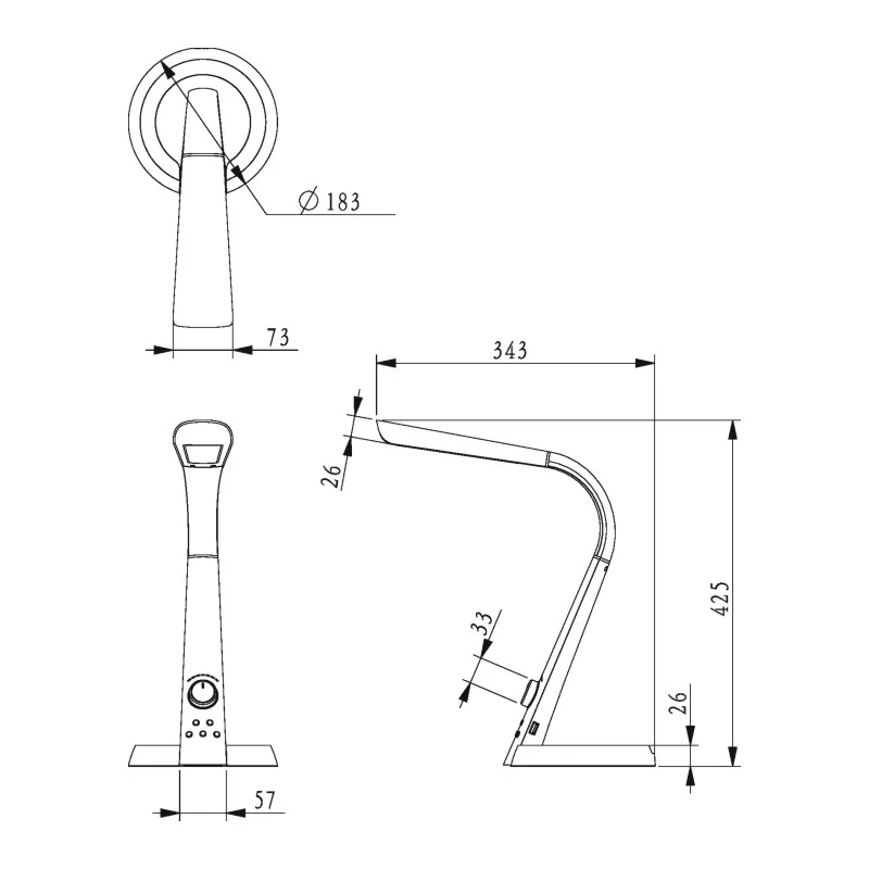 Lampe de bureau LED Kaja Berkane H 42,5 cm