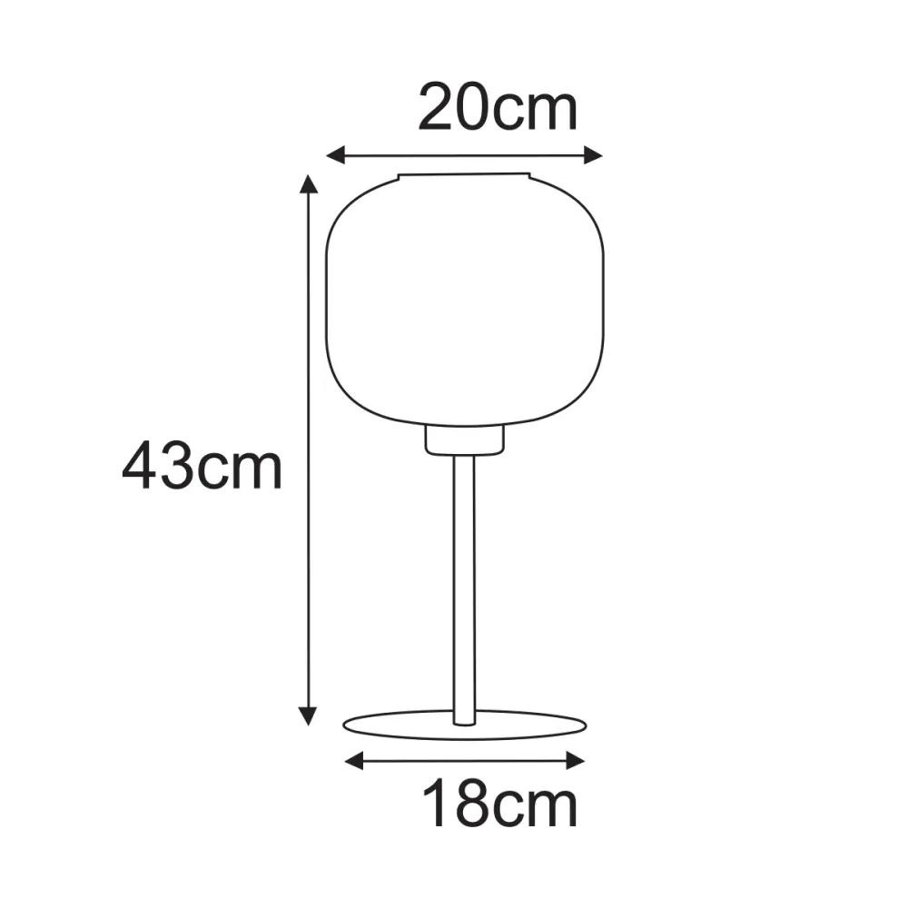 Lampe de table Kaja Clark 1L E27 H 43,0cm