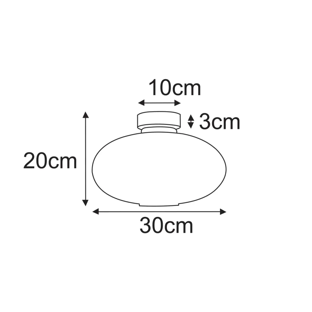 Plafonnier Kaja Arco 1L E27 H 20,0 cm