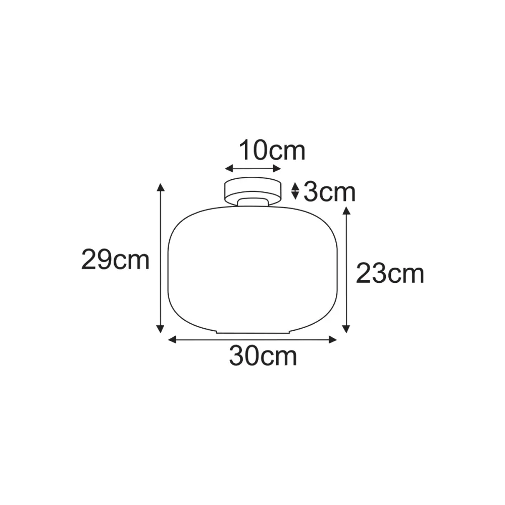 Plafonnier Kaja Clark 1L E27 H 29,0 cm