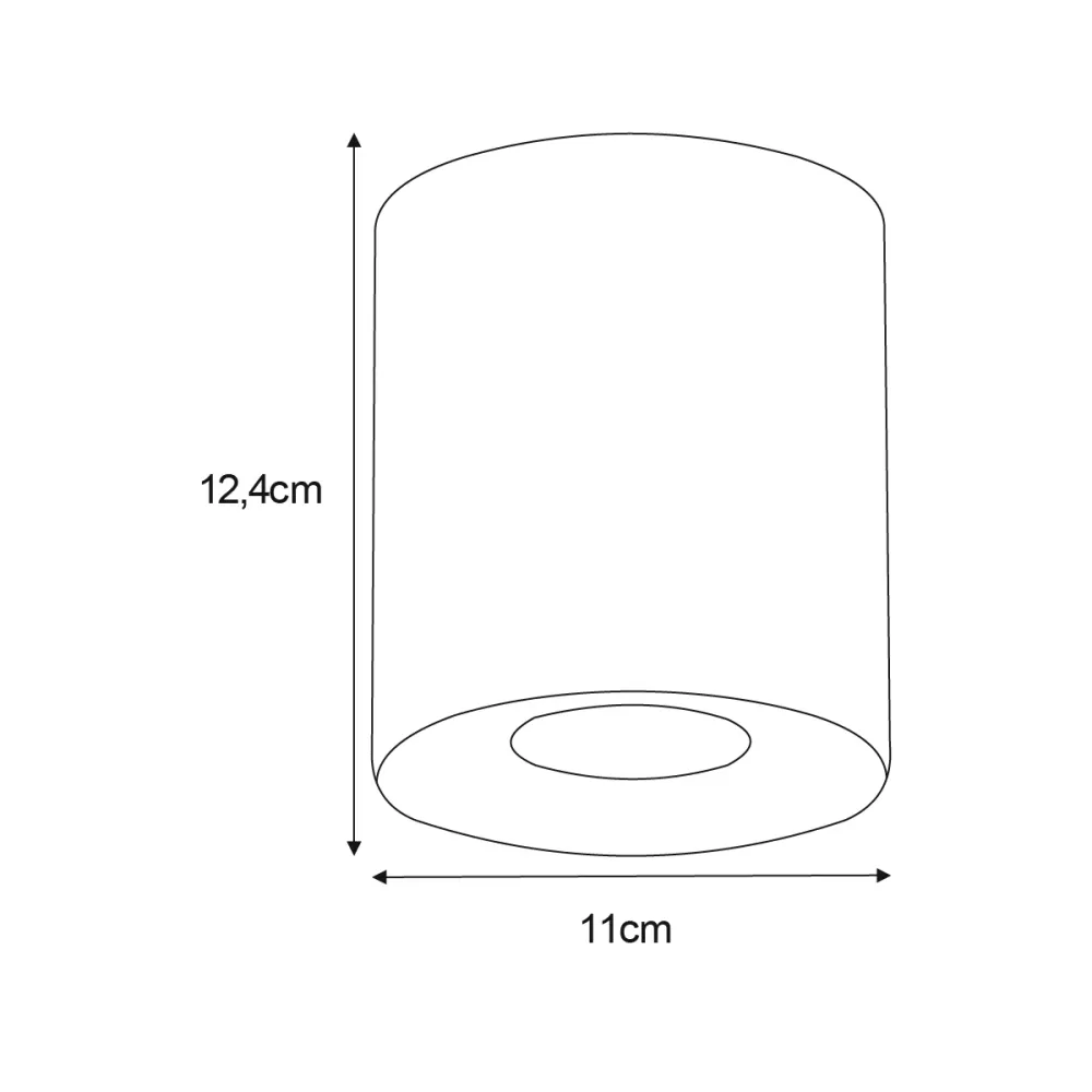Spot de plafond Kaja Horn 1L GU10 H 12,4 cm
