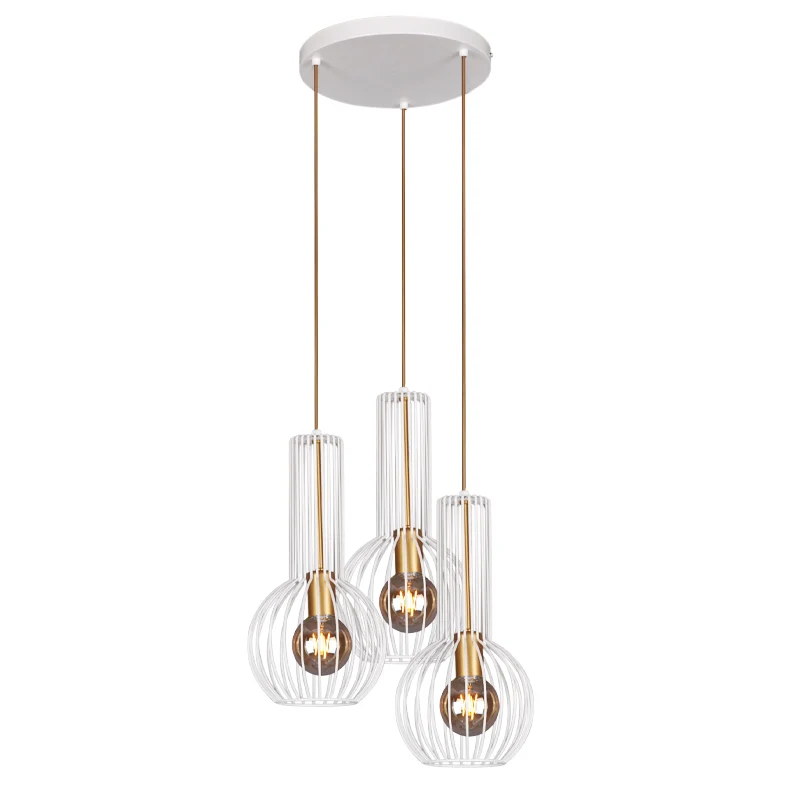 Suspension Kaja Arvi blanche 3L E27 H 110,0 cm