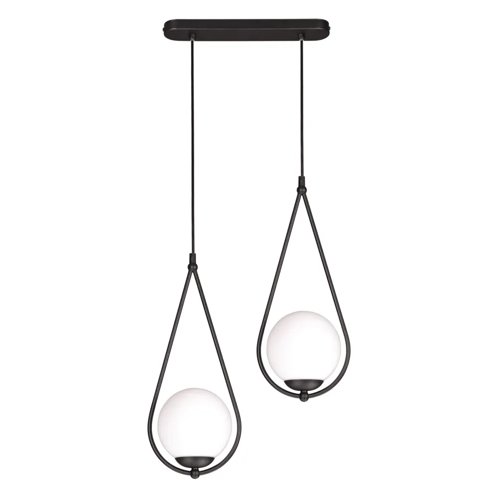Suspension Kaja Neve Black 2L E14 H 90,0 cm