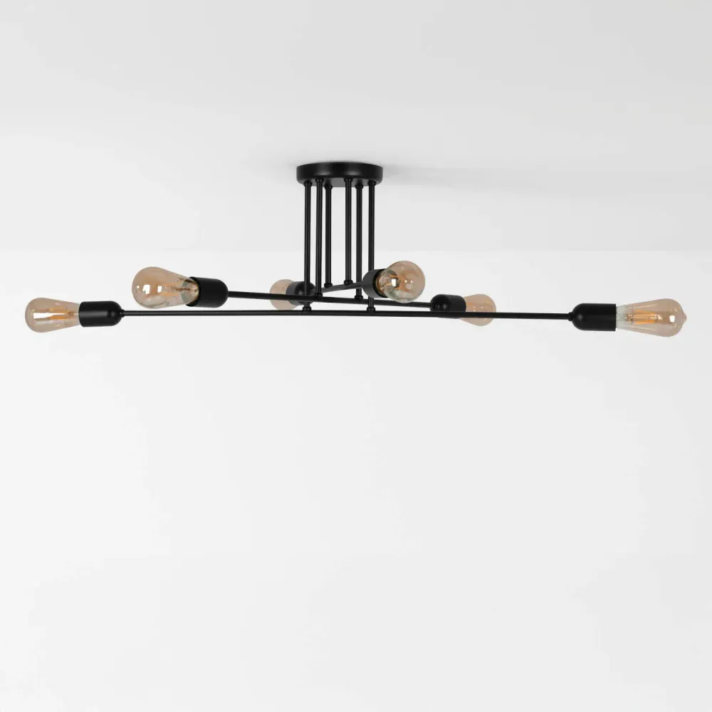 Suspension Kaja Sitya noire 6L E27 H 26,0 cm