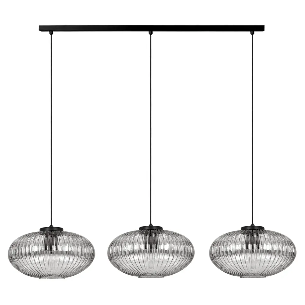 Suspension linéaire Kaja Arco 3L, douille E27, hauteur 90 cm