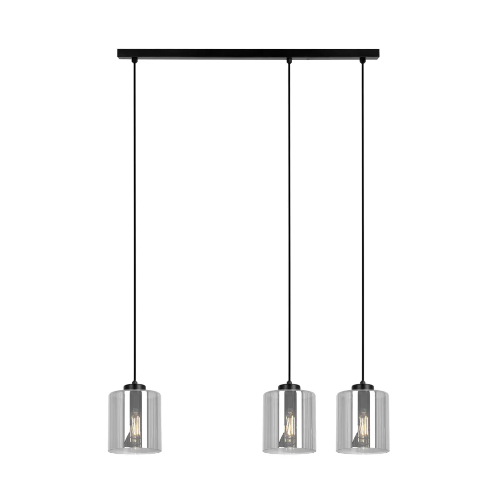 Suspension linéaire Kaja Miri 3L, douille E27, hauteur 100 cm