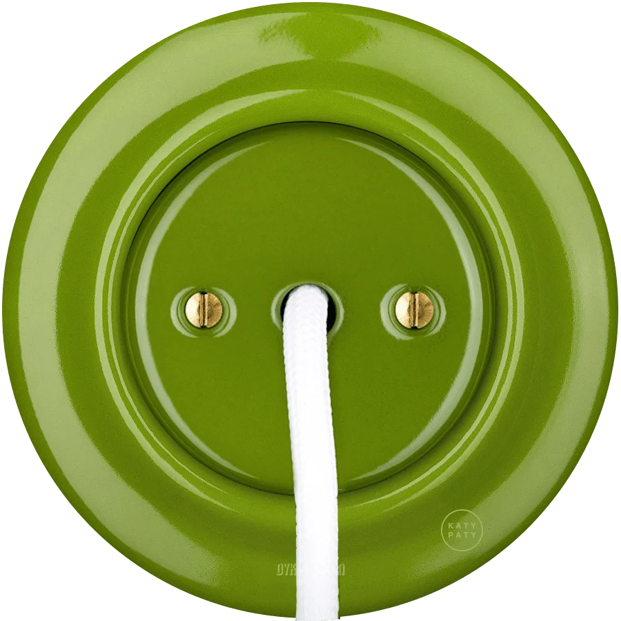 PRISE PRESSE-ÉTOUPE MURAL PORCELAINE VERT KATY PATY