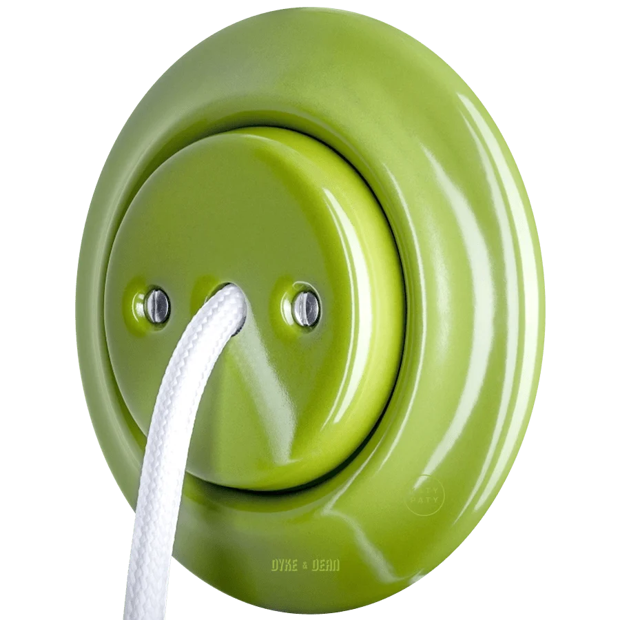 PRISE PRESSE-ÉTOUPE MURAL PORCELAINE VERT KATY PATY