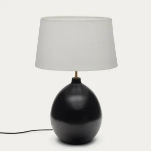 Lampe de table Foixa en métal avec finition noire Kave Home Mauritius Mu