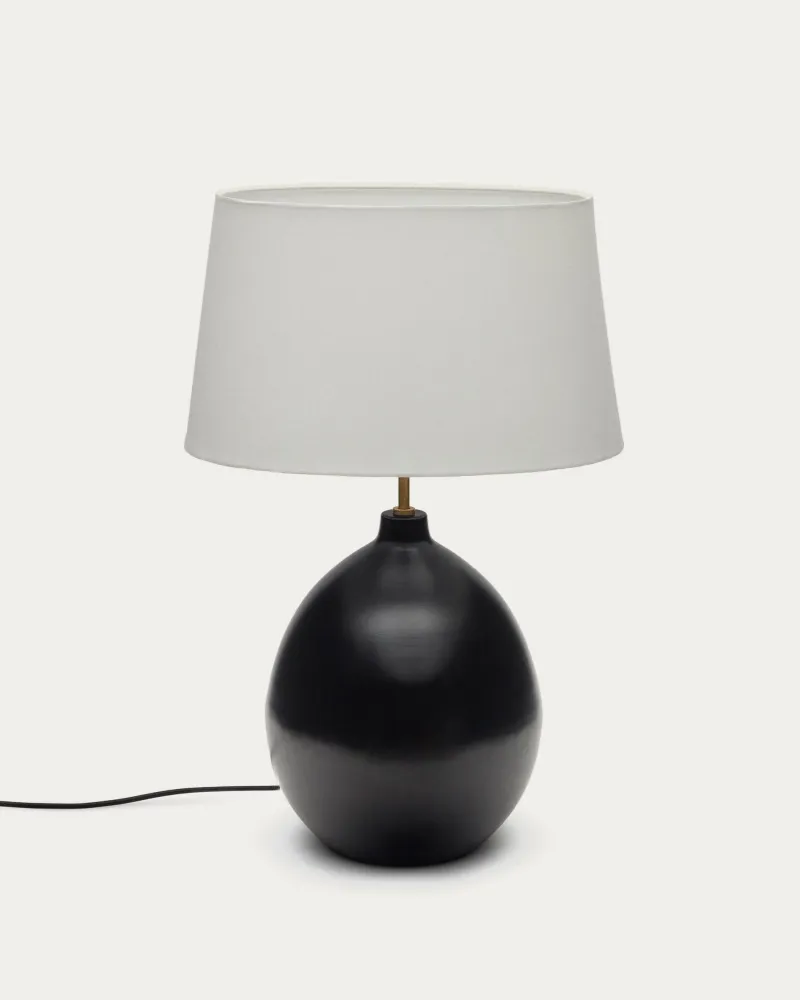 Lampe de table Foixa en métal avec finition noire Kave Home Mauritius Mu