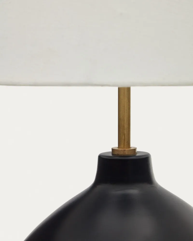 Lampe de table Foixa en métal avec finition noire Kave Home Mauritius Mu