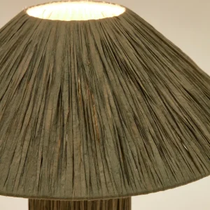 Lampe de table Samse en raphia vert Kave Home Mauritius Mu