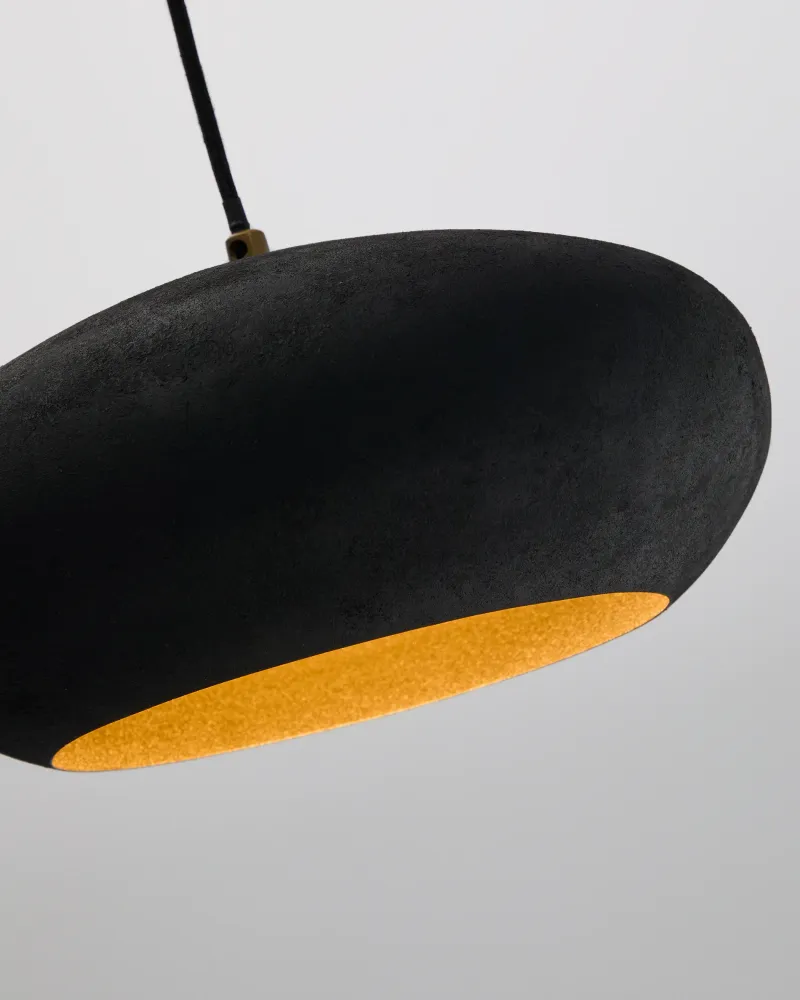 Plafonnier Inda en métal finition noire Ø 30 cm Kave Home Mauritius Mu