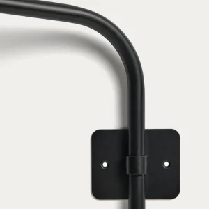 Support mural Nali pour lampes portables en métal avec finition peinte noire Kave Home Mauritius