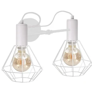 Applique murale Keter Lighting Lars 2L, douille E27, hauteur 27 cm Black