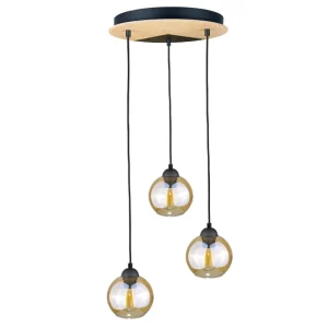 Keter Lighting Gracja 3L plafonnier suspension E27 H 120,0cm Black