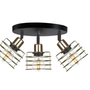 Plafonnier Keter Lighting Viva 3L E27 H 20,0 cm Black