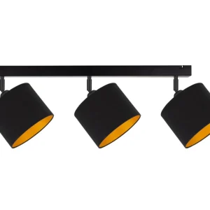 Plafonnier sur rail Keter Lighting Flow 3L, douille E27, hauteur 20 cm Black