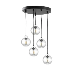 Suspension Keter Lighting Mirage 5L, douille E27, hauteur 120 cm Black