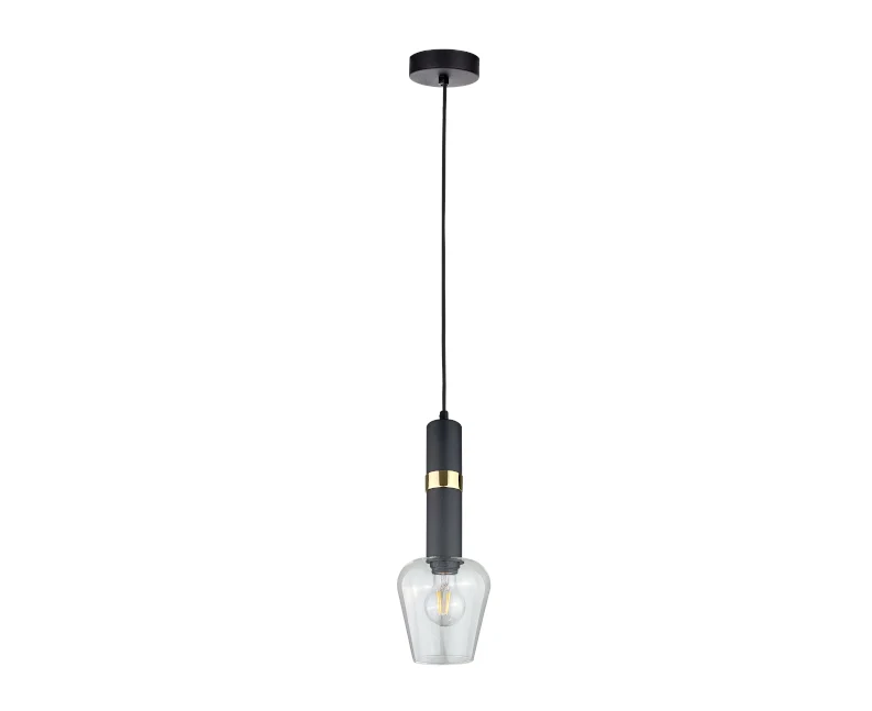 Suspension Keter Lighting Verbum 1L, douille E27, hauteur 120 cm Black