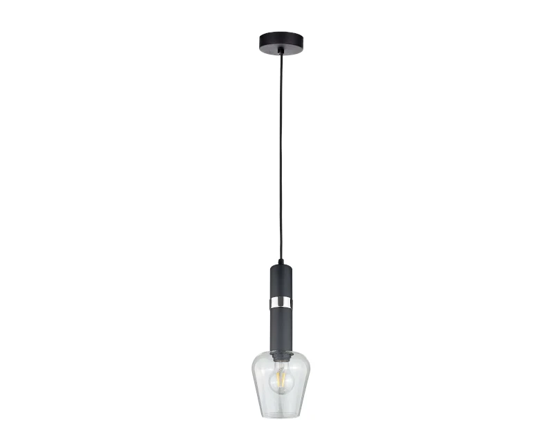 Suspension Keter Lighting Verbum 1L, douille E27, hauteur 120 cm Black