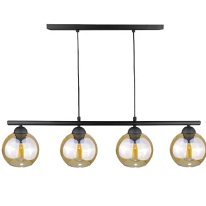 Suspension linéaire Keter Lighting Amarus 4L, douille E27, hauteur 100 cm