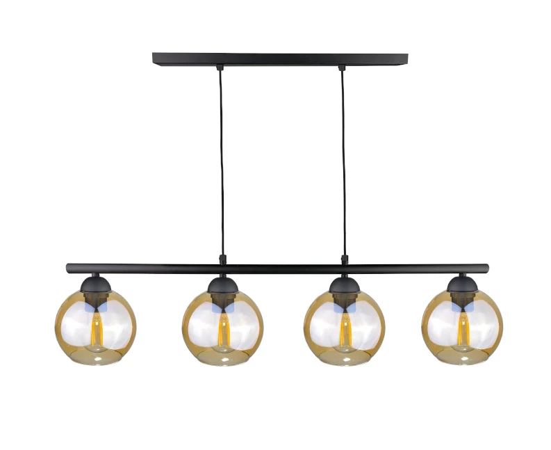 Suspension linéaire Keter Lighting Amarus 4L, douille E27, hauteur 100 cm