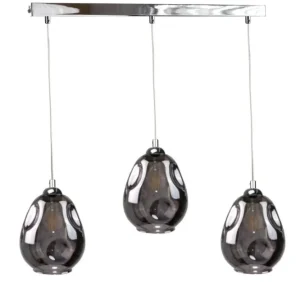 Suspension linéaire Keter Lighting Loki 3L, douille E27, hauteur 120 cm Black