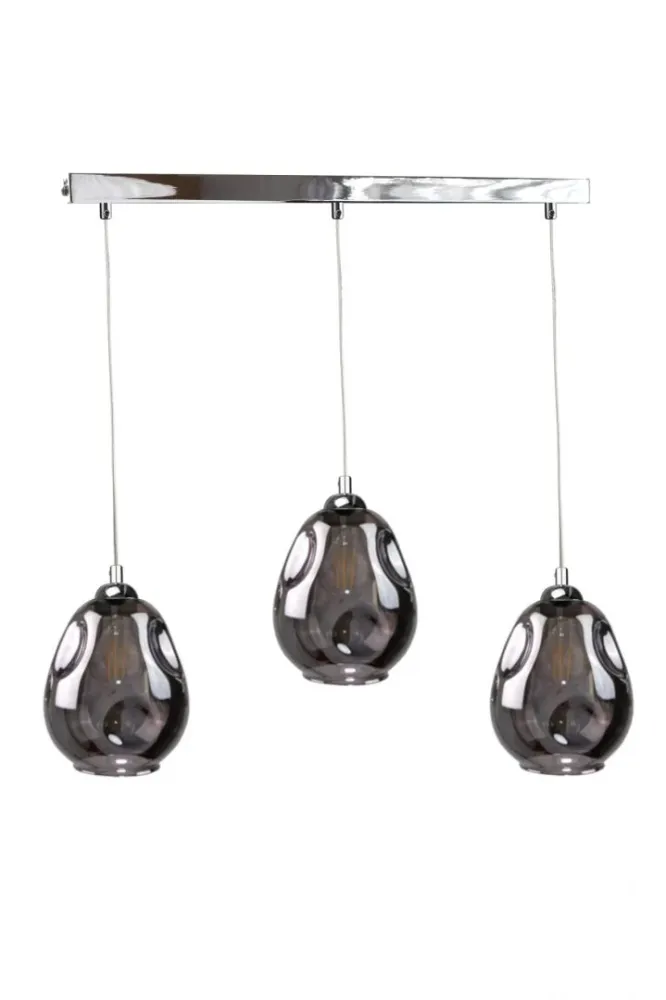 Suspension linéaire Keter Lighting Loki 3L, douille E27, hauteur 120 cm Black