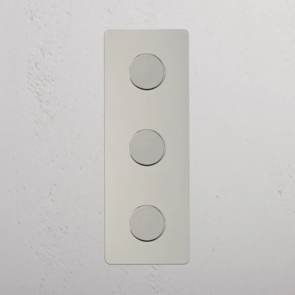 Kew Variateur Multidirectionnel Vertical x3 (Plaque Triple) - Nickel Poli Regular