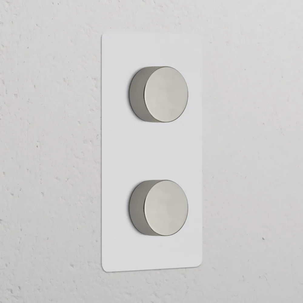 Kew Variateur Vertical x2 (Plaque Double) - Nickel Poli à Peindre