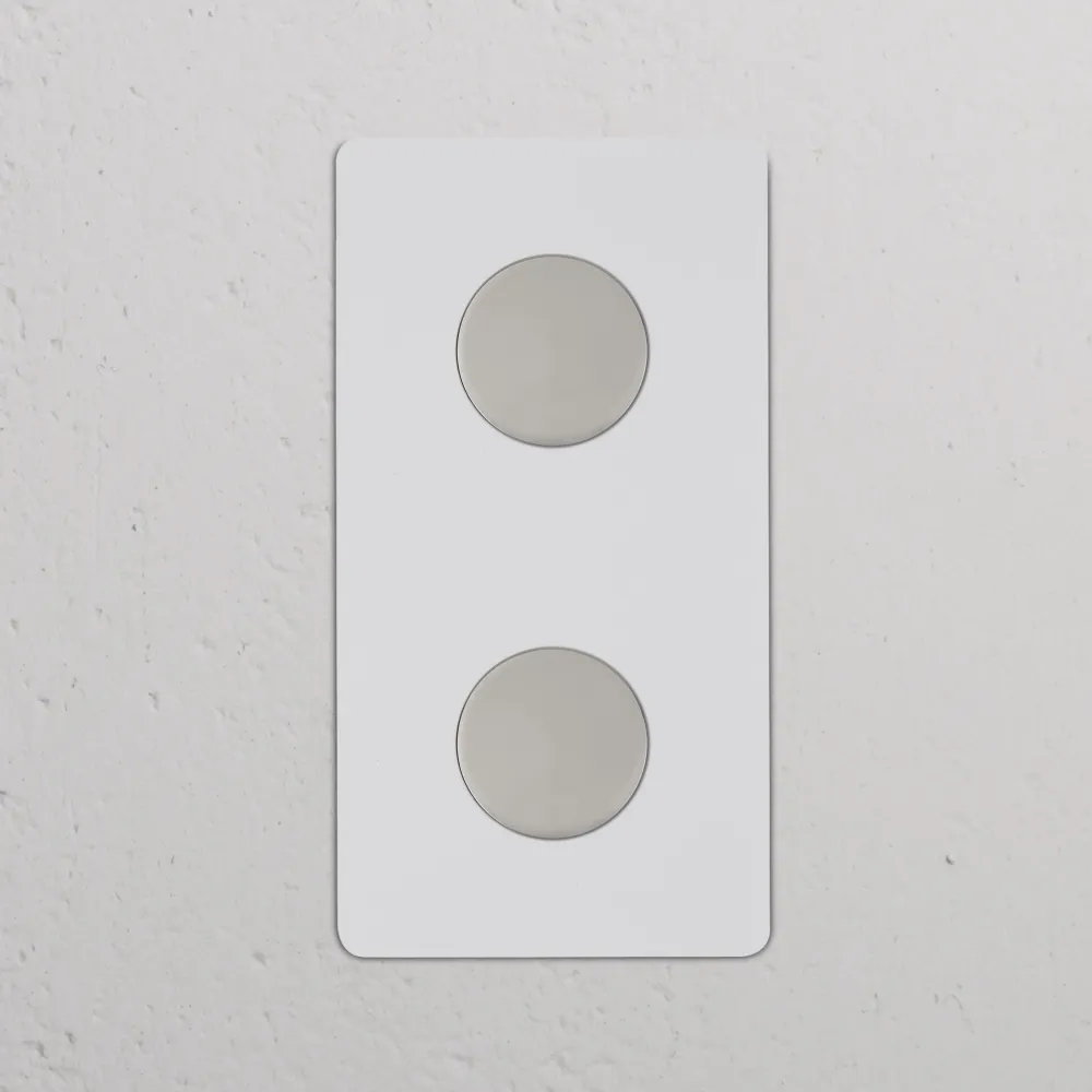 Kew Variateur Vertical x2 (Plaque Double) - Nickel Poli à Peindre
