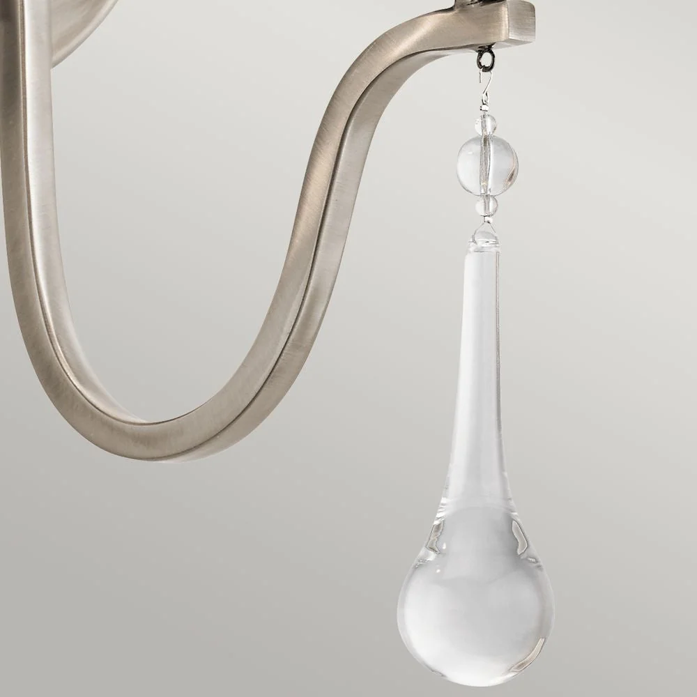Applique murale Kichler (QN-KARLEE2) Karlee en acier et cristal E14 2L