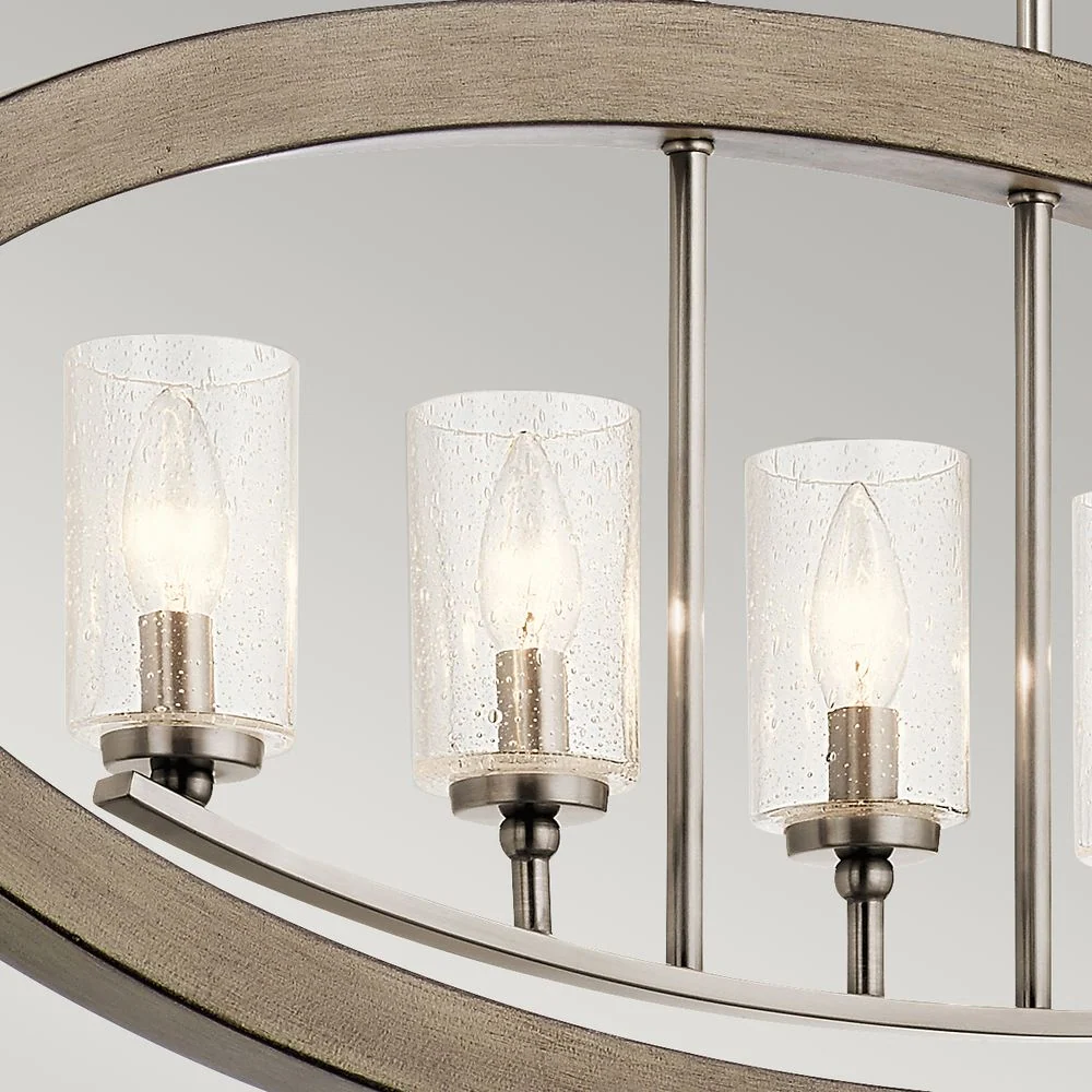 Lustre Kichler (KL-GRAND-BANK5) Grand Bank, acier, verre E14 5L