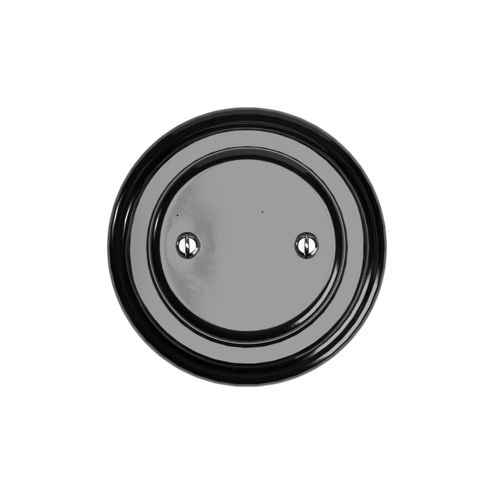 Kit boîte de dérivation et base en porcelaine - Noir