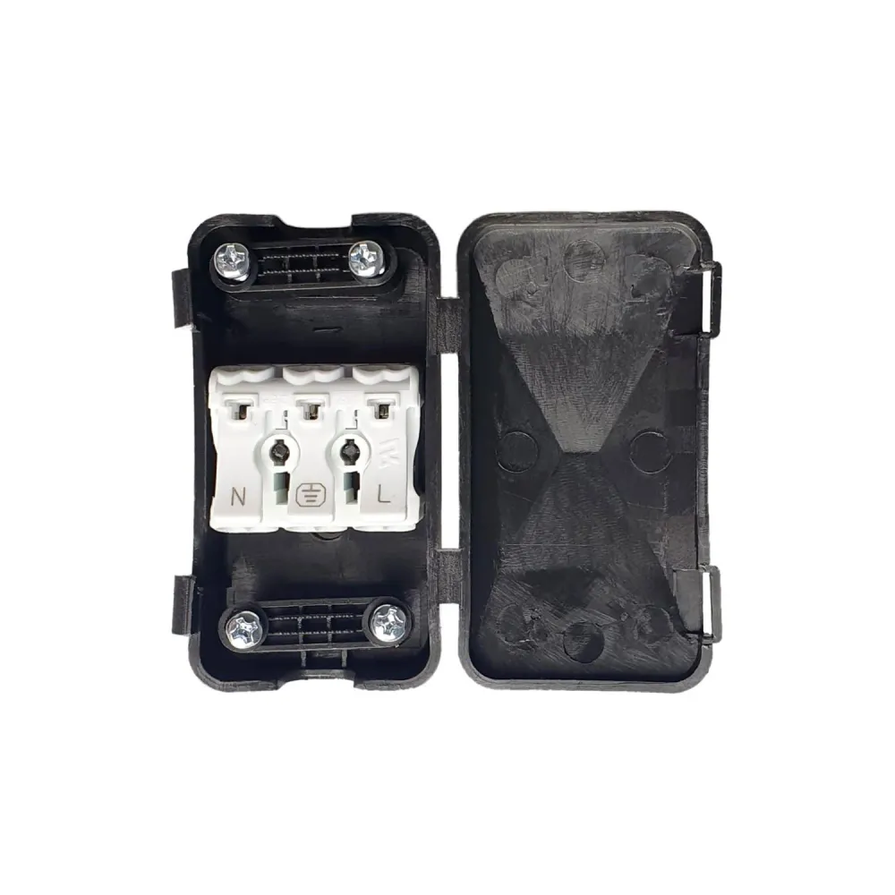 Kit de connexion avec boîte de protection pour câbles et double serre-câble