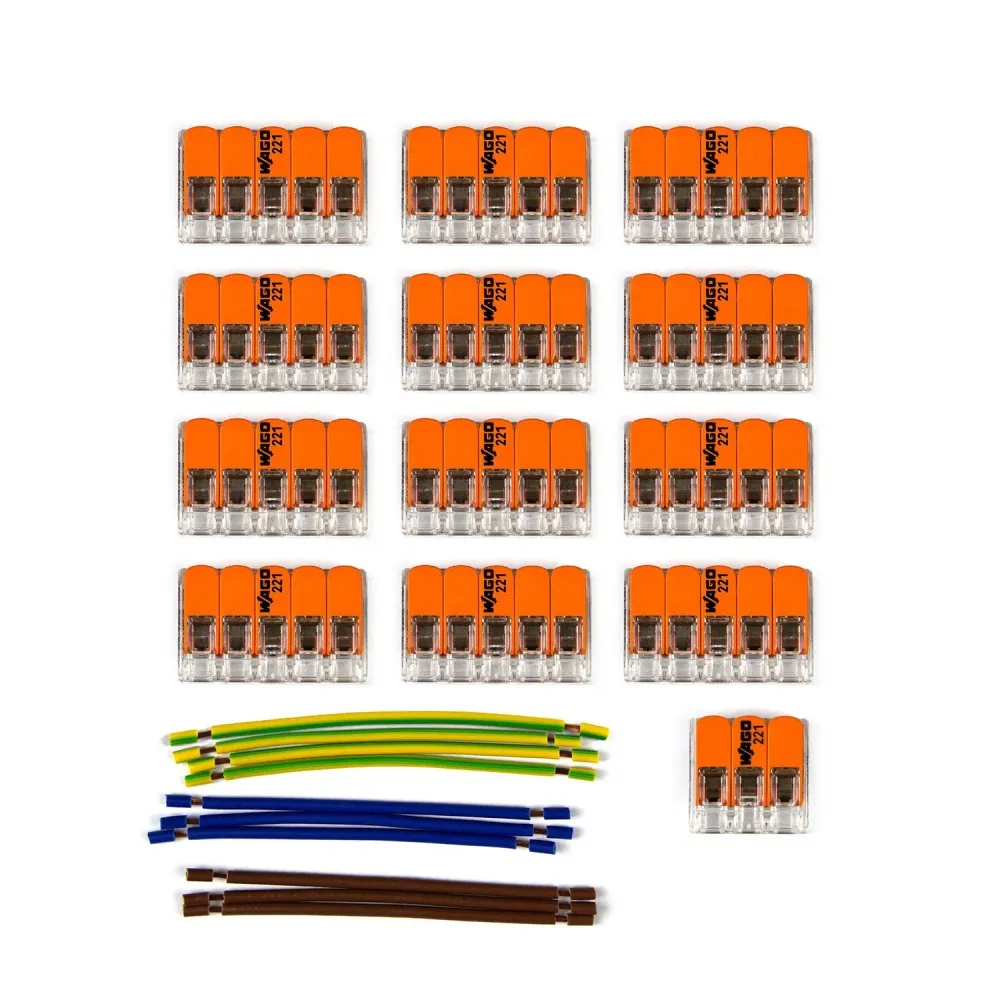 Kit de connexion WAGO compatible avec câble 3x pour pavillon à 12 trous