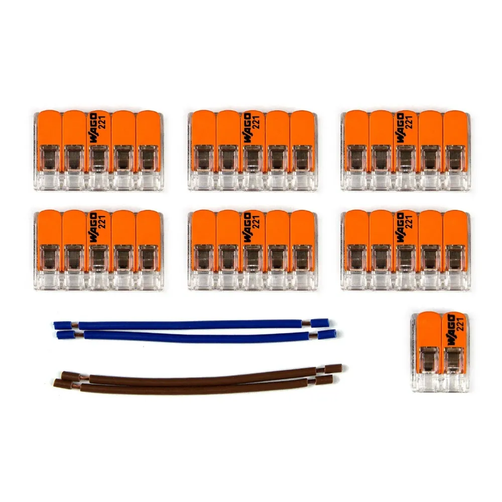 Kit de connexion WAGO compatible avec câble 2x pour pavillon à 9 trous