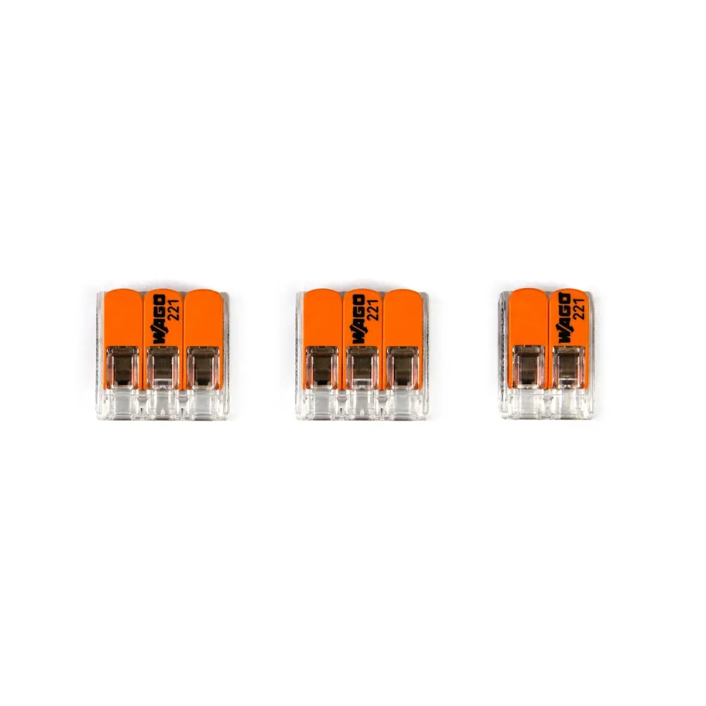 Kit de connexion WAGO compatible avec câble 2x pour pavillon à 2 trous.