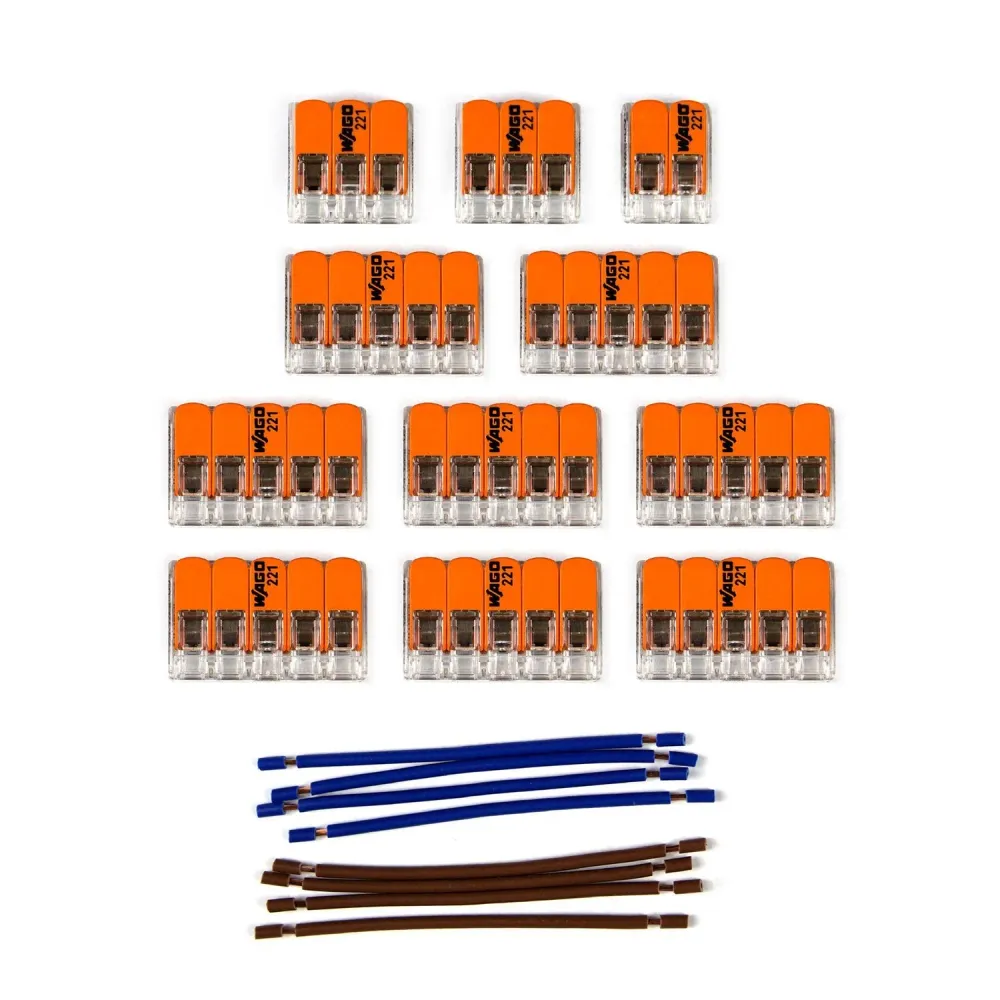 Kit de connexion WAGO compatible avec câble 2x pour pavillon à 14 trous