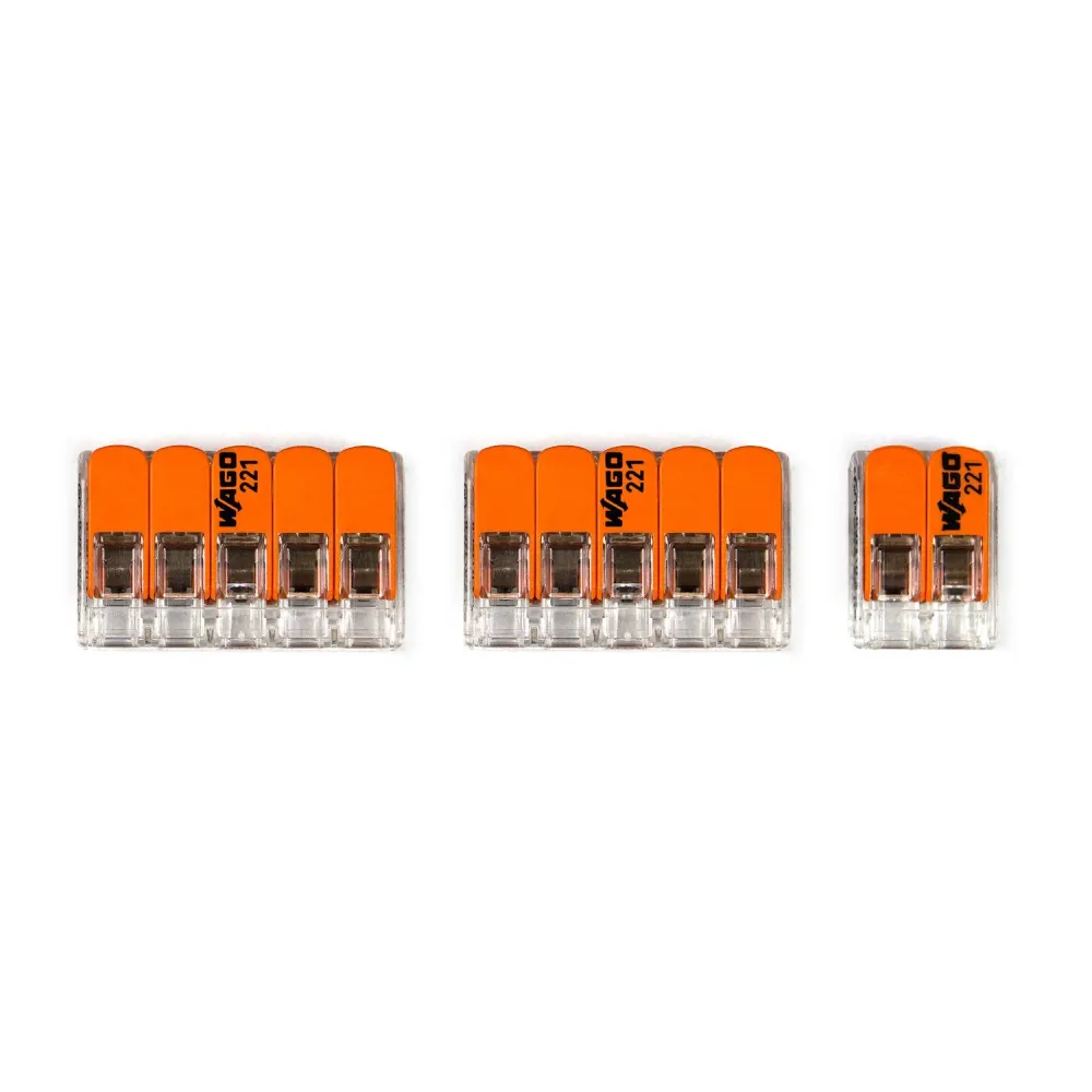 Kit de connexion WAGO compatible avec câble 2x pour pavillon à 3 trous